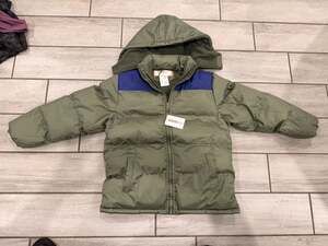 Operation Warm Puffer Jacket Size 10/12 Green Hooded Coat